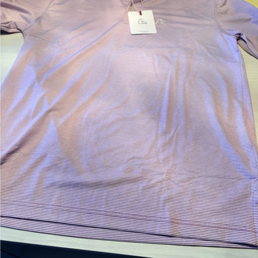 Rhoback “The Whaler” Men's Long-Sleeve Lavendar Polo - Picture 14 of 15